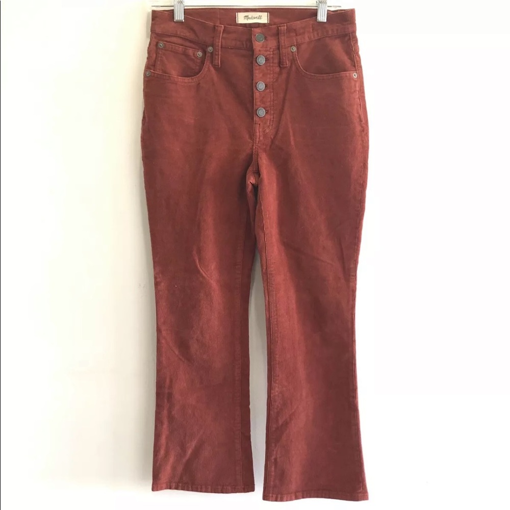 Madewell cali Demi boot high rise corduroy 27 red